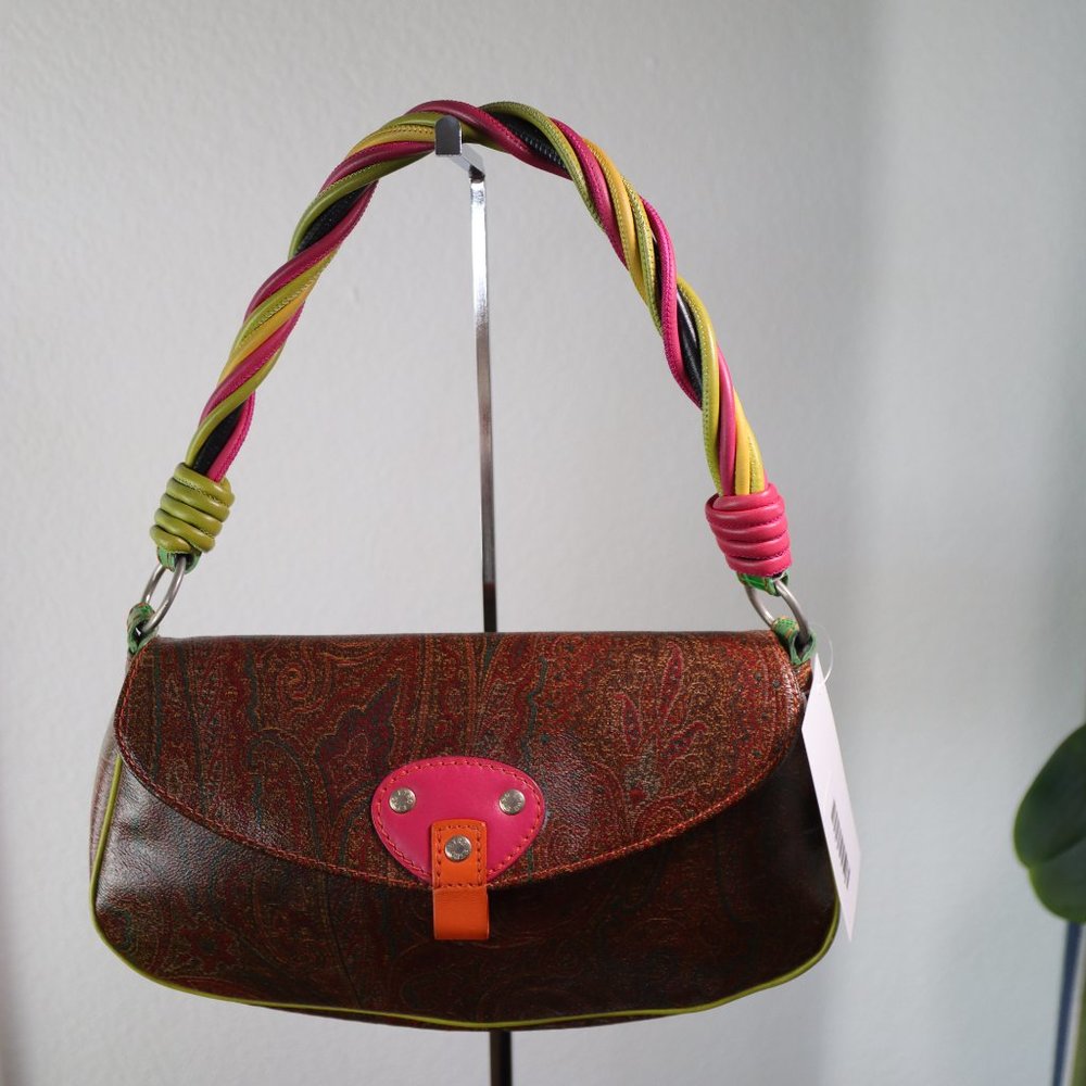 SOLD ETRO Multi-color Paisley Purse - Picture 2 of 16